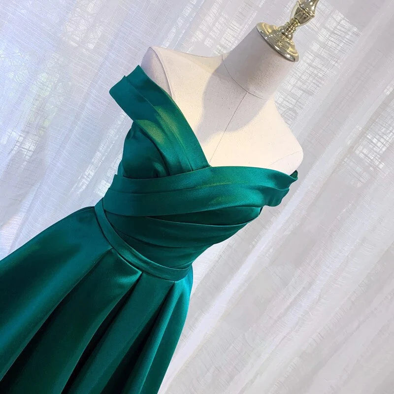 Off Shoulder Silk Formal Gown